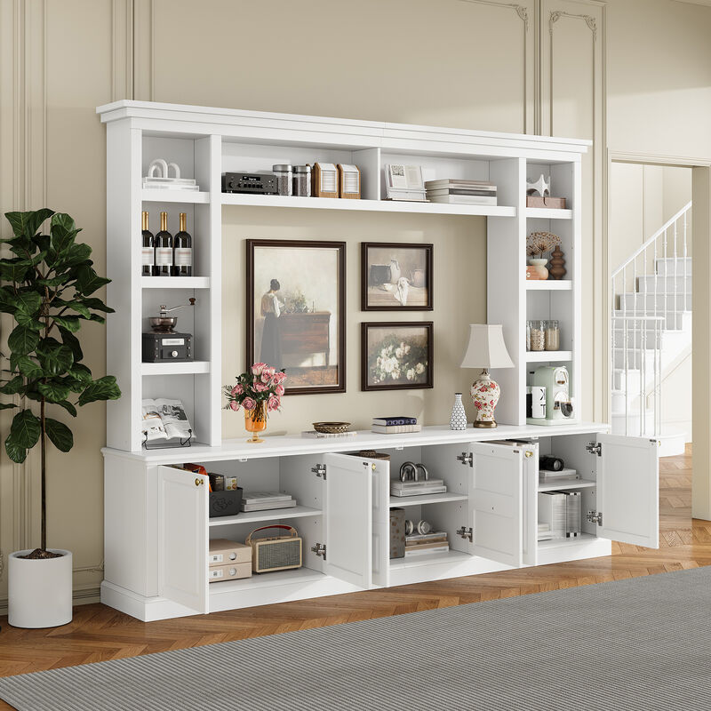 Merax Multifunctional TV Stand for 70" TVs with 3 Adjustable Shelves image number 2