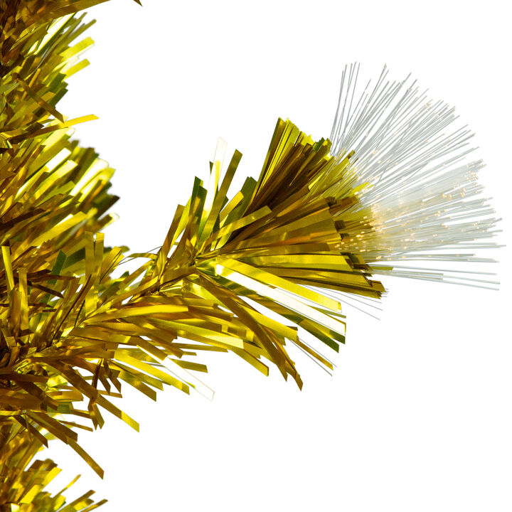 3' Pre-Lit Gold Fiber Optic Artificial Christmas Tree  White Lights