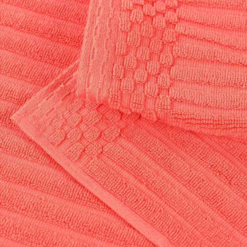 2-Piece Cotton Ribbed Bath Towel Set &ndash; Plush and Quick-Dry image number 3
