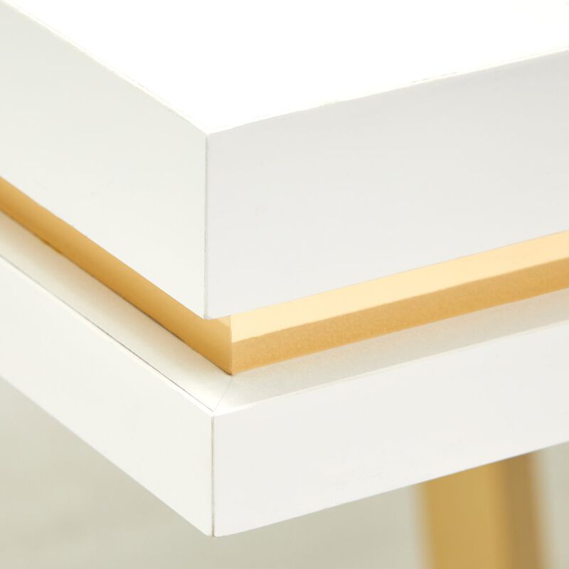 Michael Amini Palm Gate Rectangular Dining Table - Cloud White