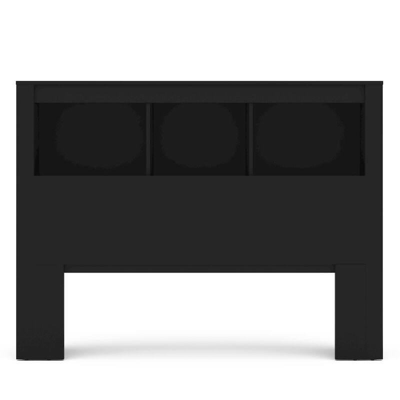 Polifurniture Madison Full Size Bookcase Headboard, Black