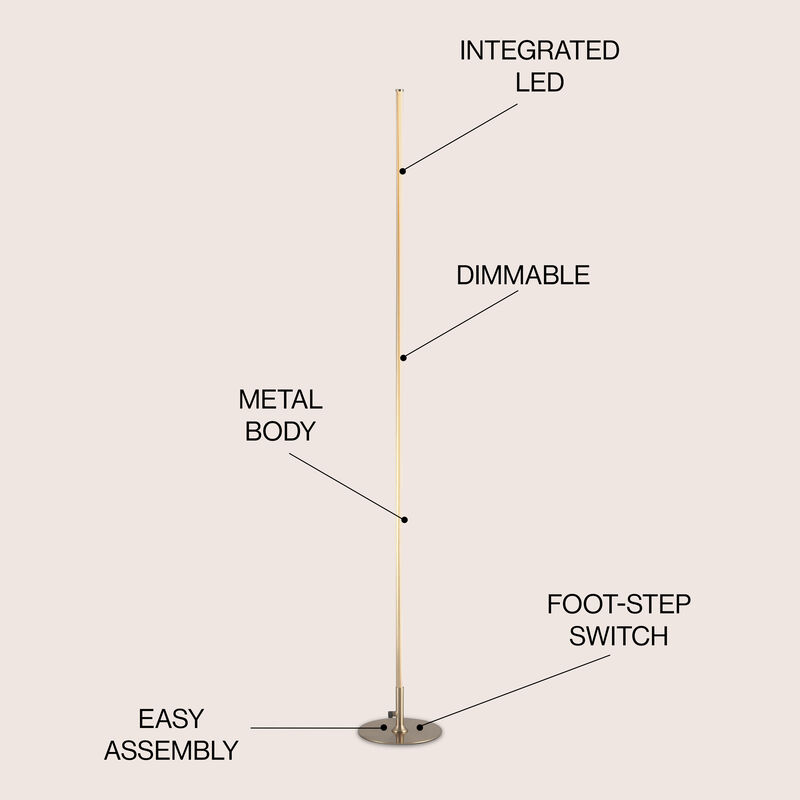 Iris LED Integrated Floor Lamp image number 2