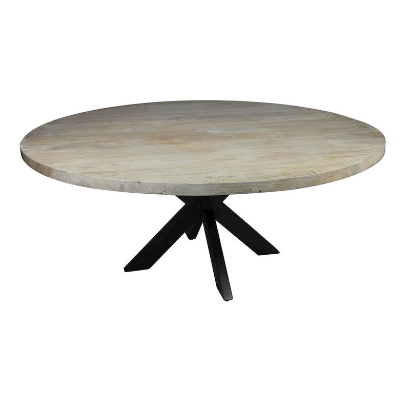 Alex Hamilton Felix 60 Dining Table with Iron Legs