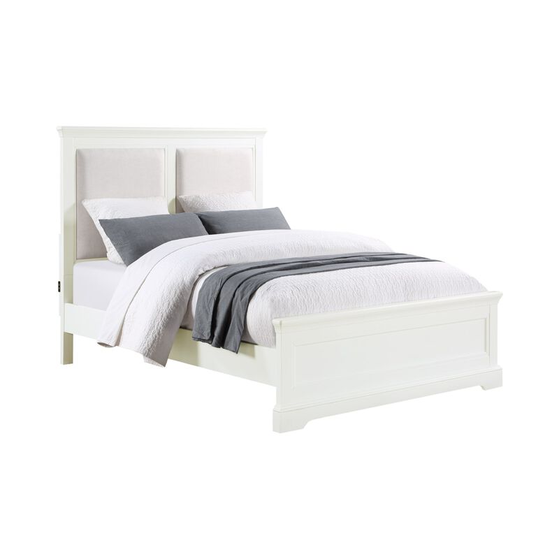 Tamarack Upholstered Twin Bed in White