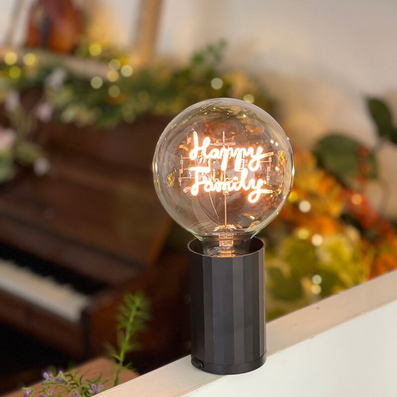 Bulb HAPPY FAMILY Amber with Base Table Lamp PORTABLE Pop image number 2