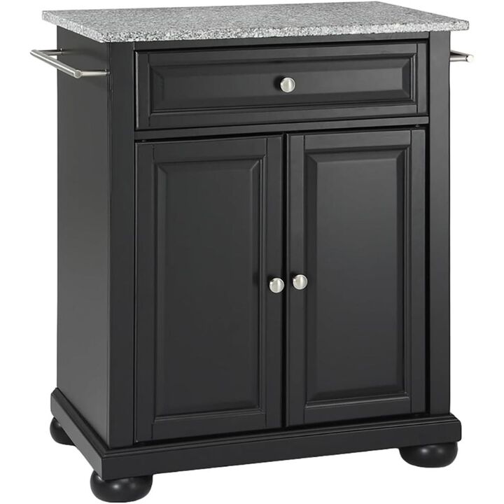 Alexandria Granite Top Portable Kitchen Island/Cart