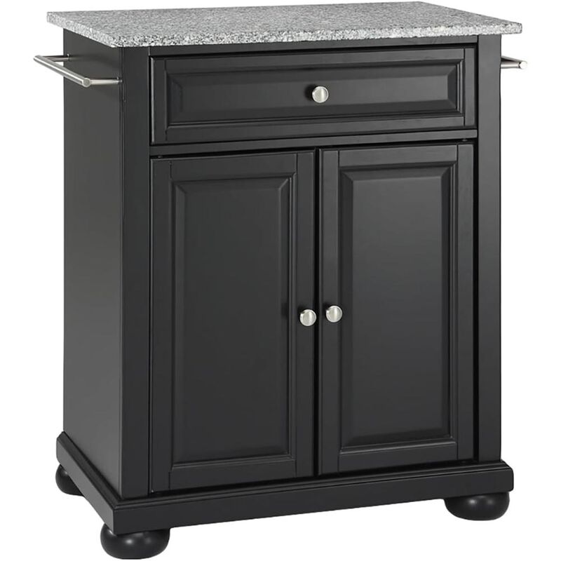 Alexandria Granite Top Portable Kitchen Island/Cart