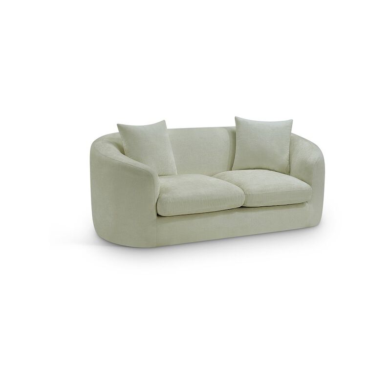Meridian Furniture Penelope Mint Chenille Fabric Loveseat