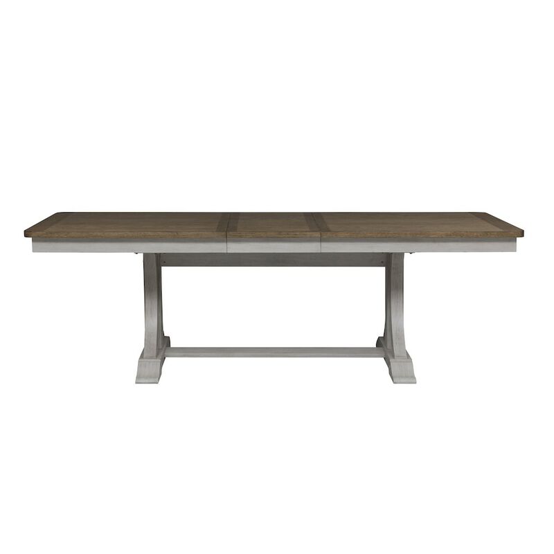 Liberty Furniture Trestle Table in Rubberwood Solids with Hickory & Pine Veneers image number 0