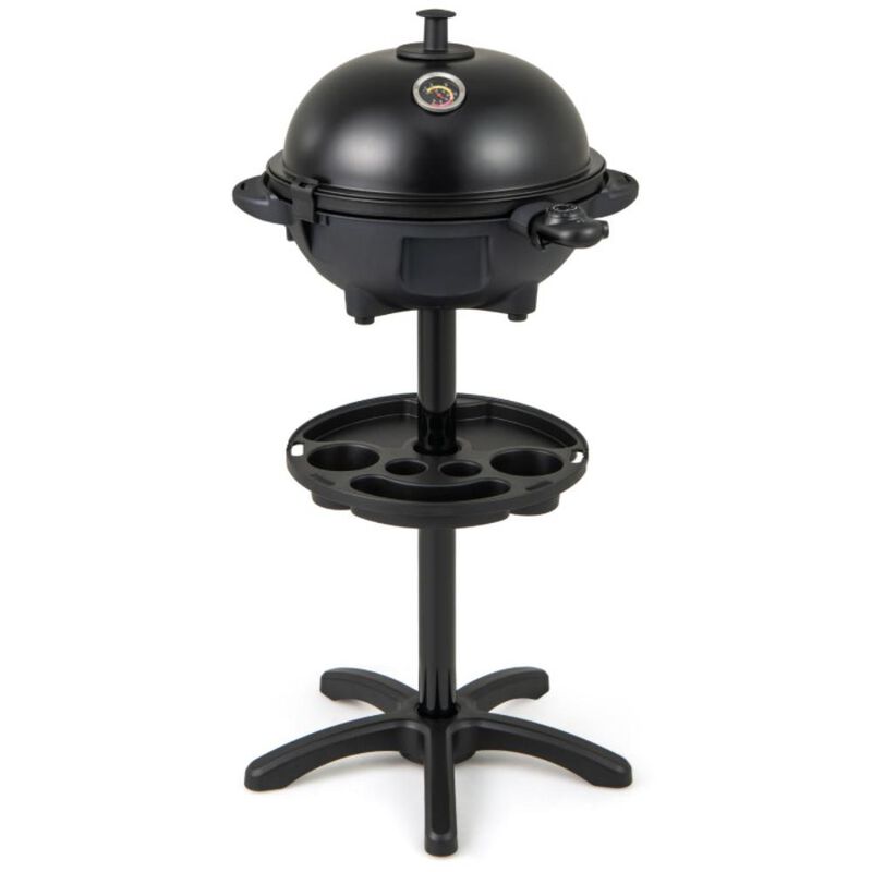 Hivvago Electric BBQ Grill 1200W Indoor Outdoor Grill with 2-Zone Non-Stick Grilling Plate