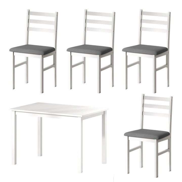 Set of 4 Dining Chairs and Dining Table set &ndash; Modern Upholstered For Kitchen