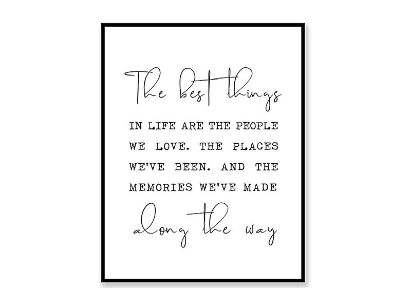 Family Memories Wall Art Meaningful Quote Decor Love Places Living Room Entryway image number 0