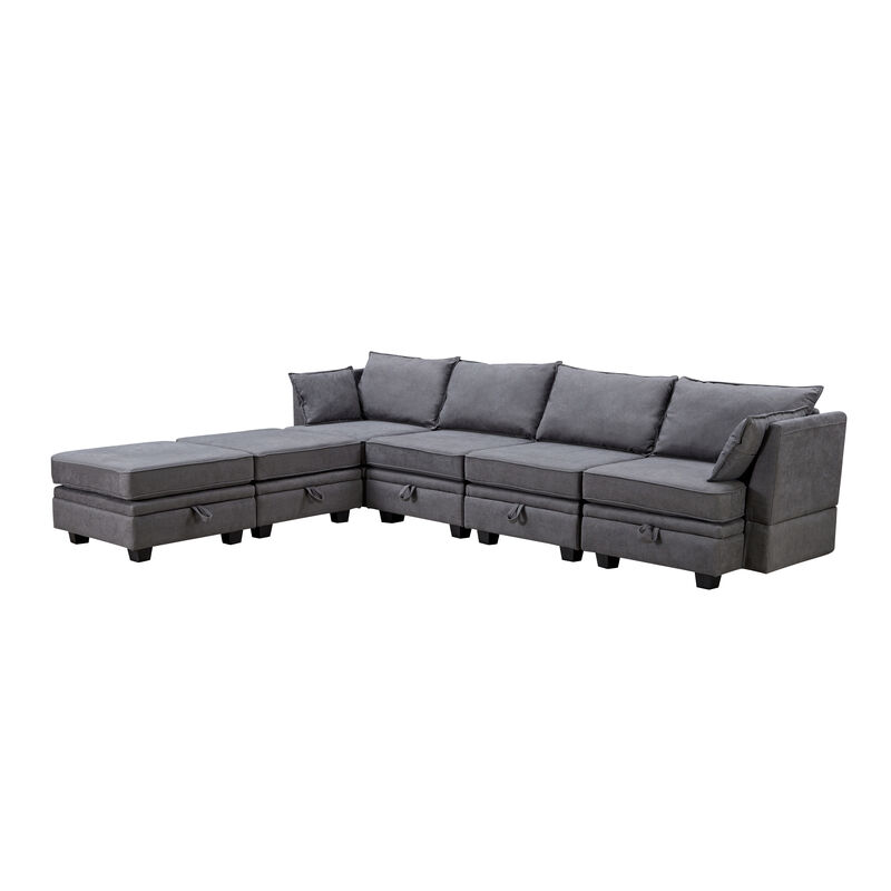 Modern Large U-Shape Modular Sectional Sofa