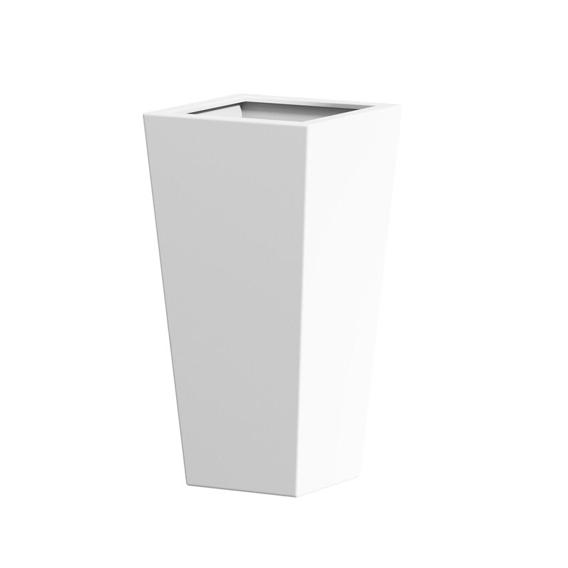 Metal Tapered Planter Garden Plant Pot with Drainage Hole and Rubber Plug