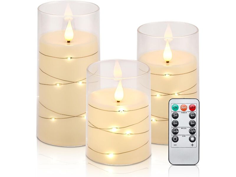 Flickering Flameless Candles Battery Operated image number 0