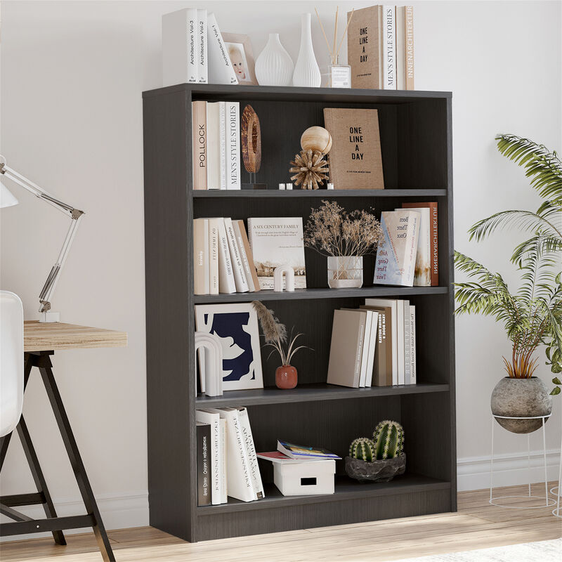 Modern Wood 4 Shelf Office Bookcase Bookshelf for Living Room image number 1