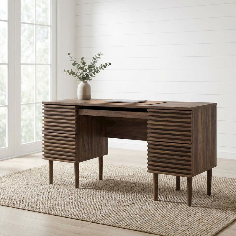 Modern Office Desk With Durable Surface And Spacious Work Area image number 3