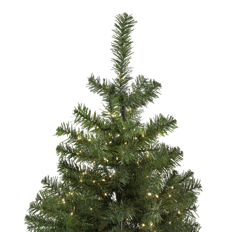 7.5' Pre-lit Medium Deer River Spruce LED Artificial Christmas Tree - Warm White Lights