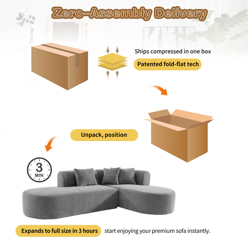 Merax Contemporary Sectional Sofa for Living Room