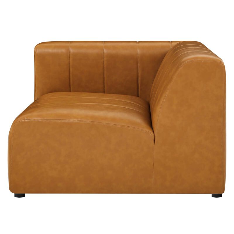 Bartlett Vegan Leather Left-Arm Chair Brown EEI-4397-TAN