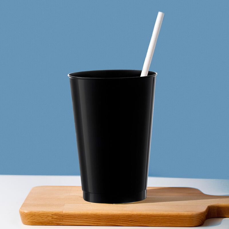 12 oz. Black Round Plastic Tumblers (240 Cups) image number 7