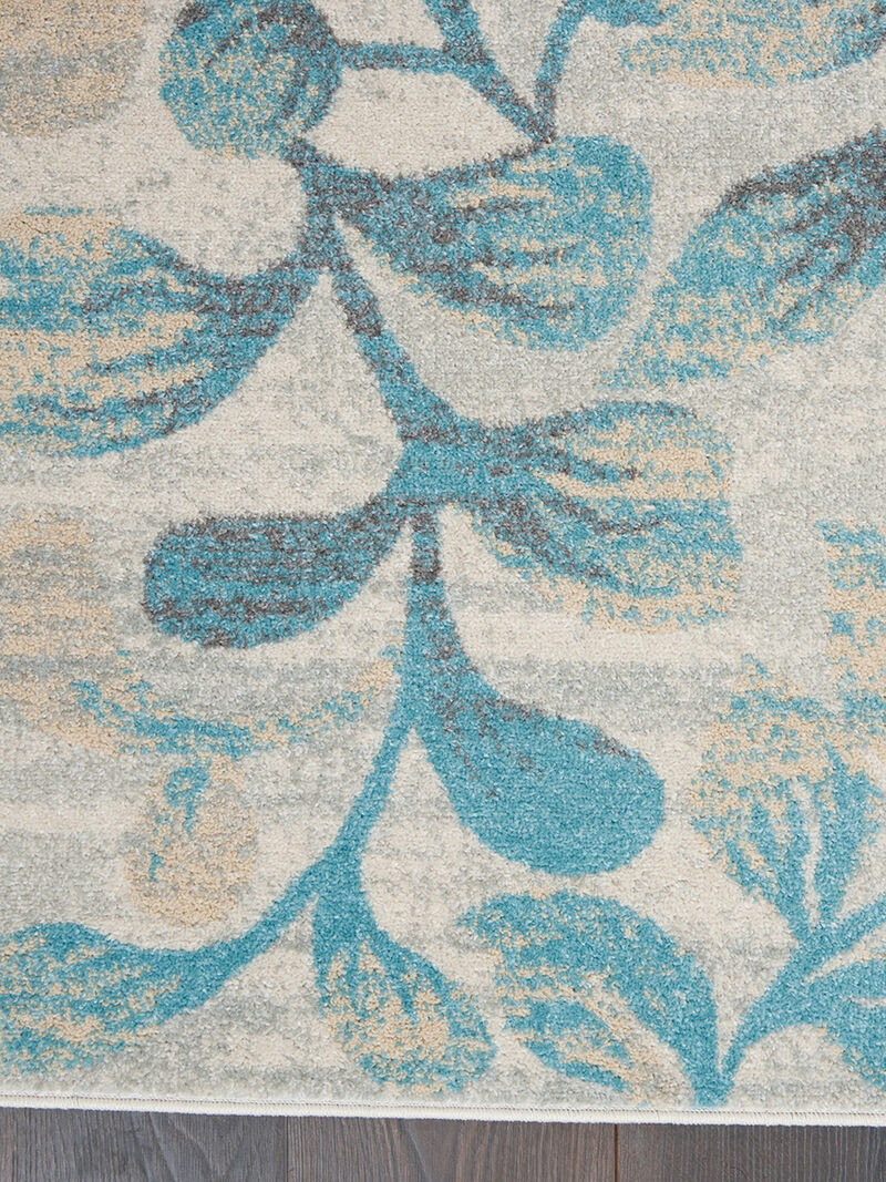 Tranquil TRA03 Ivory/Turquoise 4' x 6' Rug