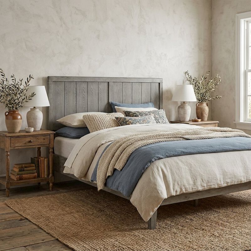 Wood Full Headboard with Smooth Finish and Durable Construction image number 2