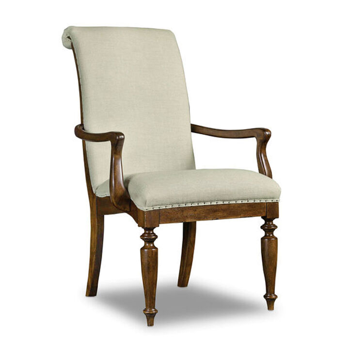Archivist Upholstered Arm Chair in Beige