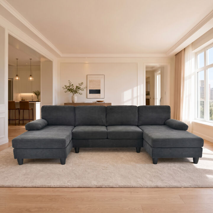 Kunfip upholstery U-Shaped Sofa