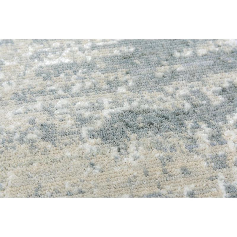 Hybrid Cut Pile Wool/ Tencel Rug, 5' x 8'