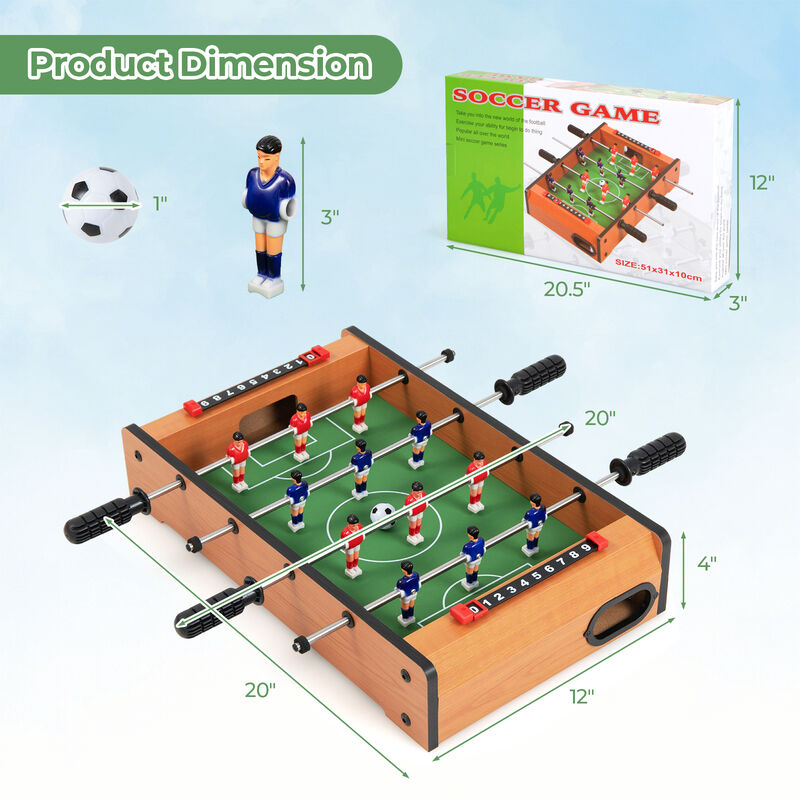 Competition Soccer Foosball Table for Indoor Home Game Room and Recreation-Light Brown image number 2