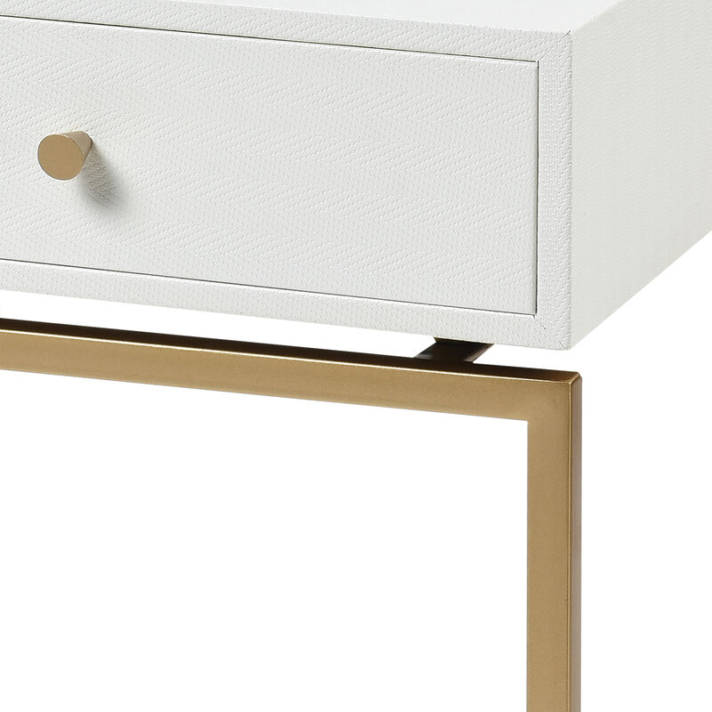 Clancy White Accent Table