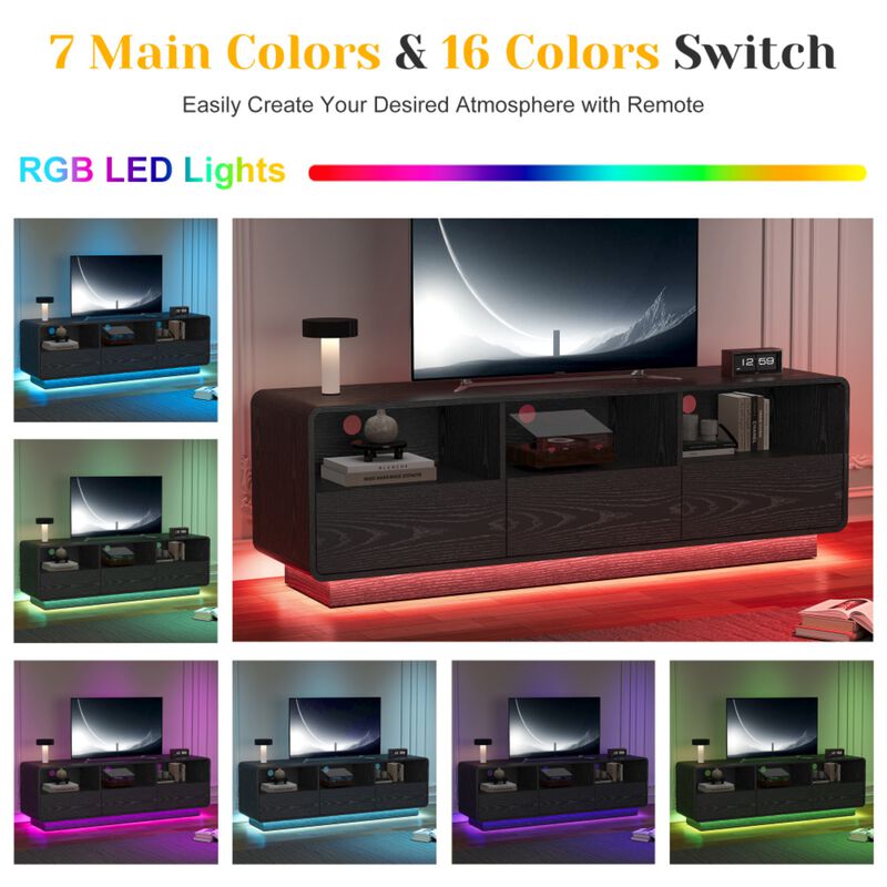 Tust LED Light Equipped TV Stand image number 5