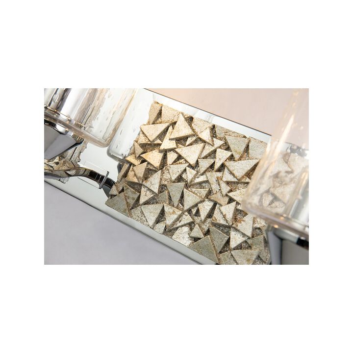 Lucas McKearn Bocage 3 Light Bath Bar In Polished Chrome And Silver