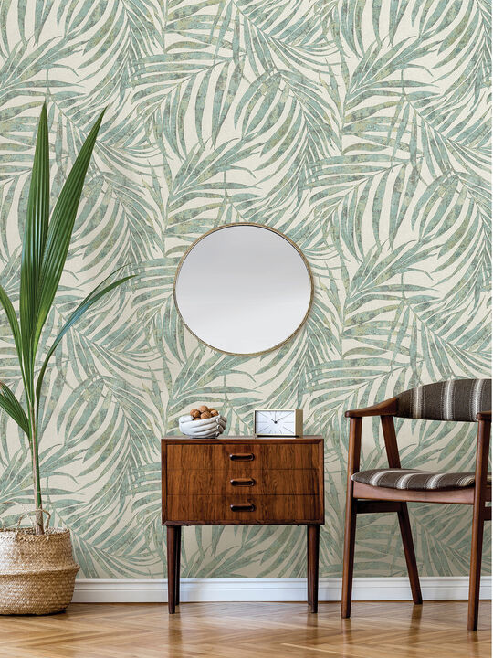 Anzu Green Frond Wallpaper
