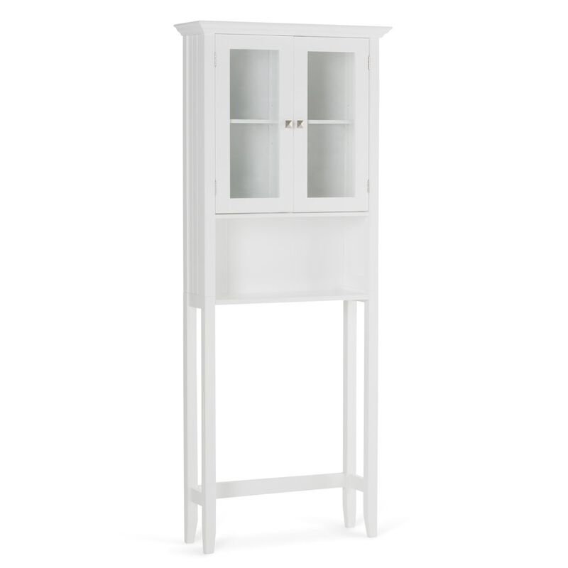 Simpli Home Acadian Space Saver Cabinet In Pure White
