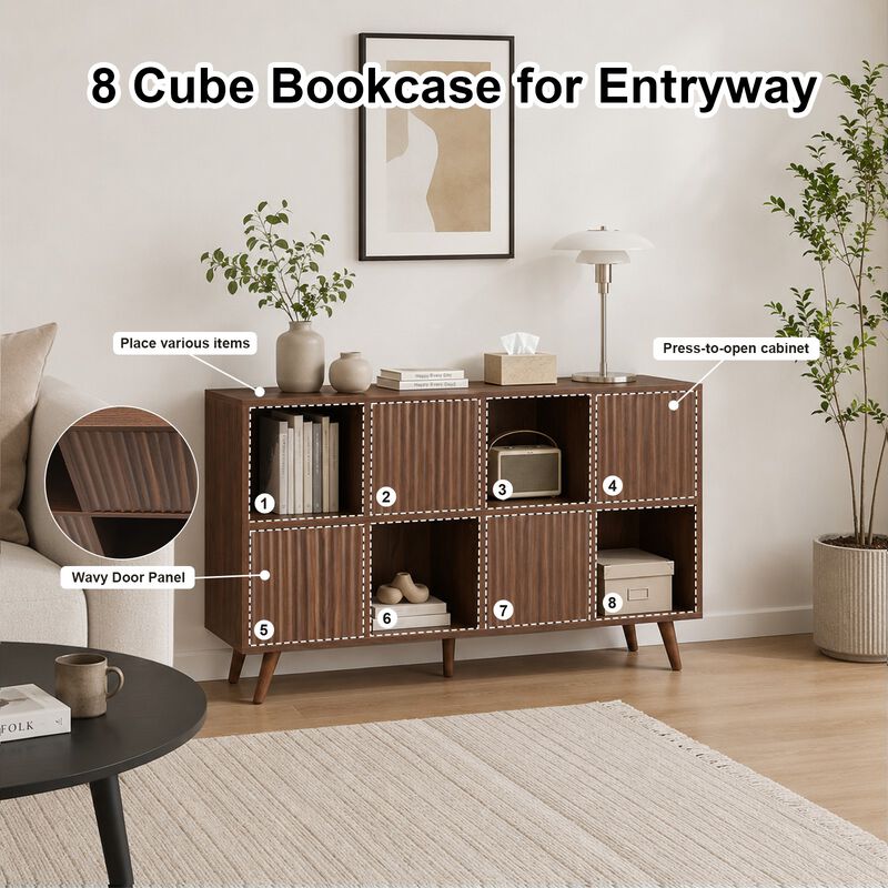 Salpra Bookcase 8 Cube Storage Organizer image number 6
