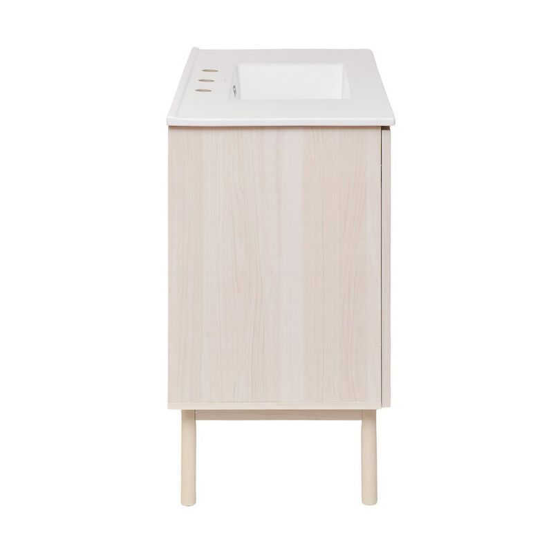 36" Freestanding Bathroom Vanity with 3-Hole Widespread Sink Top image number 2