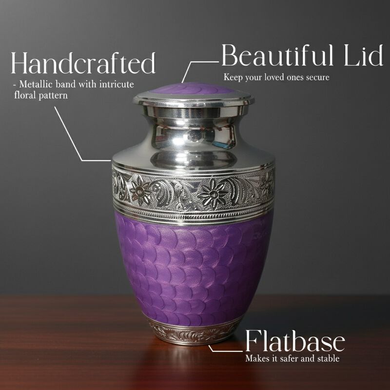 Engraved Memorial Urn with Textured image number 4