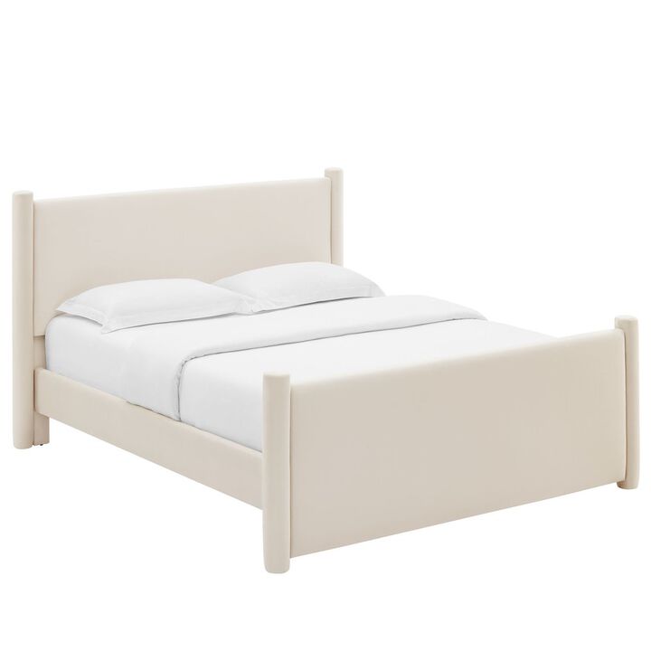 Rael Performance Velvet King Platform Bed
