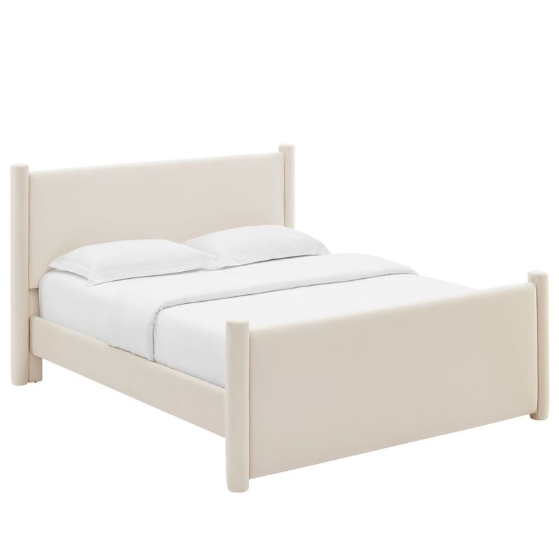 Rael Performance Velvet Full Platform Bed image number 0