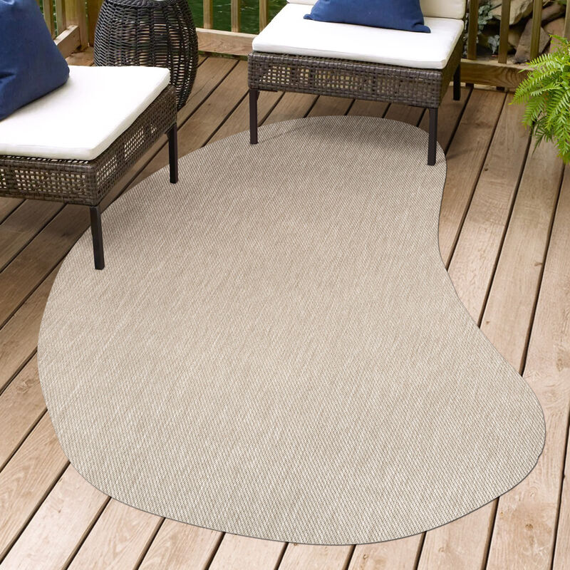 Evan Modern Rustic Organic Curve Area Rug