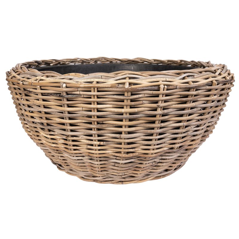 Saboga Home&trade; Round Belly Planter with Black Plastic Insert image number 4