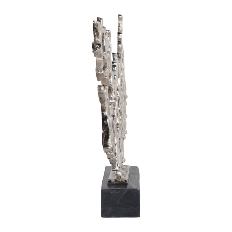 22x13" Party Boys Sculpture, Silver/black image number 2