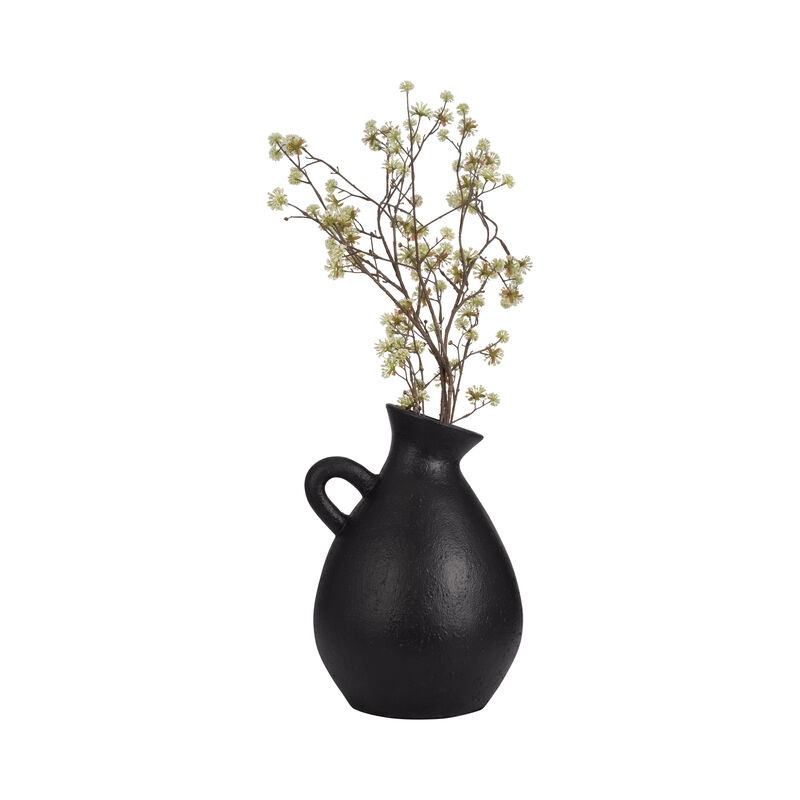 19" Organic Jug With Handle, Black