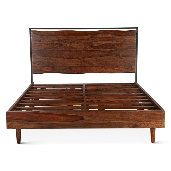 World Interiors Elliston Queen Bed in Sheesham with Natural Finish