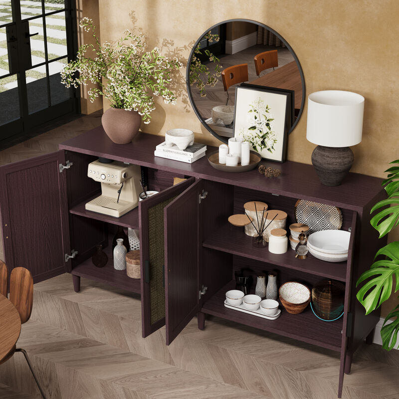 Gumlox 70" Rattan Sideboard image number 2
