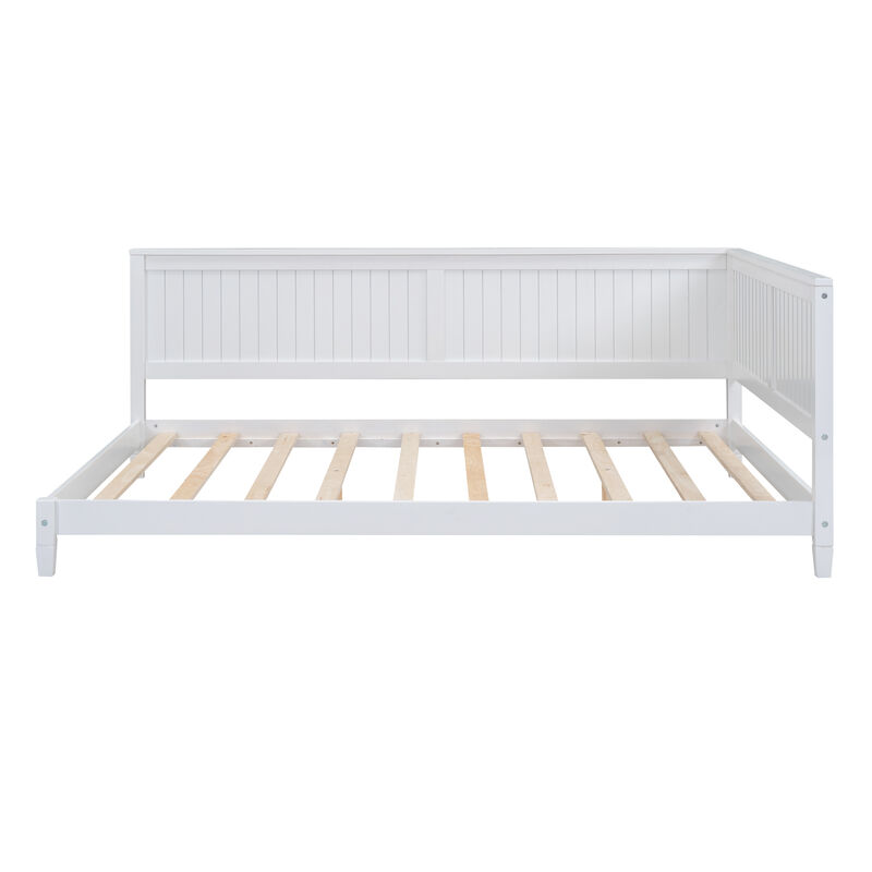 Whisen Classic Design Wood Daybed, Sofa Bed with Backrset and Unique Armrset image number 5