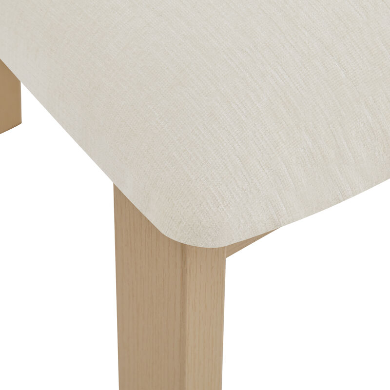 Merax 2 PCS Upholstered Armless Dining Chairs With Metal Legs