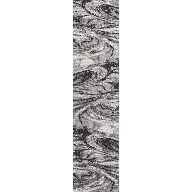 Viscon Abstract Marble Contemporary Area Rug